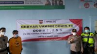Targetkan Ribuan Dosis vaksin, Polsek Parungkuda Kolaborasi Dengan Perusahaan