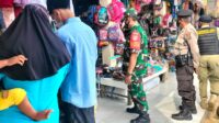 Koramil-13 Cisoka Kodim-0510/Trs Bersama 3 Pilar Lakukan Operasi Yustisi Grebek Prokes 5M di Pasar Cisoka