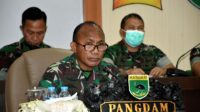 Pangdam Kasuari Ikuti Vicon Dengan Panglima TNI Bahas Distribusi Bantuan Tunai PKLWN