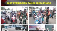 Bersama Persit Dan SWK, Danramil-05/Balaraja Kodim-0510/Trs Pimpin Pembagian Takjil