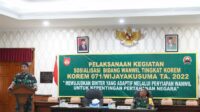 Wujudkan Binter Yang Adaptif, Korem 071/Wijayakusuma Gelar Sosialisasi Bidang Wanwil TA. 2022