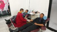 Brimob Polda Kalbar Partisipasi Kegiatan Donor Darah Digelar Palang Merah Indonesia di kantor PMI Kota Pontianak