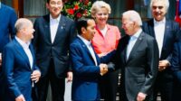 Hadiri KTT G7, Presiden Jokowi Disambut Kanselir Jerman