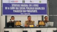 Sekda Barru Dr.Abustan AB Membuka Sosiolisasi Swakelola Tipe 3 Tentang Pengadaan Barang/Jasa