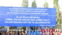 Sambut HUT ke-76 Jalasenastri, Korcab VI DJA II Gelar Olah raga Bersama, Lomba Senam Kreasi dan Lomba Volly