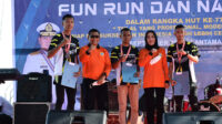 Meriahkan HUT Ke-77 TNI AL Tahun 2022, Lantamal VI Makassar Gelar Fun Run