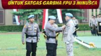 Kapolri Sematkan Satyalancana Bhakti Buana untuk Satgas Garbha FPU 3 MINUSCA