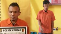Dua Pelaku Pengedar Daun Ganja di Ringkus Polsek Kampar