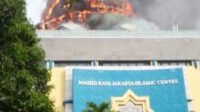 Terbakar Habis Kubah Masjid Jakarta Islamic Center (JIC) Dilalap Api..!!