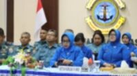 Danlantamal VI Makassar dan Ketua Korcab VI DJA II Hadiri Giat Pembinaan Mental Ideologi Ta2022 Melalui Vicon