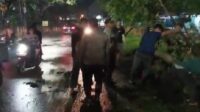 Respon Cepat Polsek Benda Polres Metro Tangerang Kota Evakuasi Pohon Tumbang