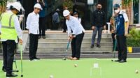 Momen Presiden Nonton Menteri Basuki dan Gubernur Jabar Main Gateball
