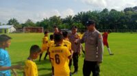Personel Polsek Simpang Kiri Lakukan Pengamanan Turnamen Sepak Bola U-13