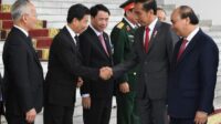 Presiden Jokowi Sambut Kunjungan Kenegaraan Presiden Nguyễn Xuân Phúc di Istana Bogor.