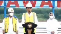 Jokowi Meresmikan Bendungan Sadawarna di Kabupaten Sumedang, Provinsi Jawa Barat.