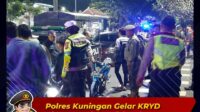 Polres Kuningan Gelar KRYD Cipta Kondisi Antisipasi Gangguan Kamtibmas