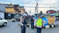 Antisipasi Kegiatan warga Ngabuburit, Sat Samapta Polres Tasik Kota Gatur Lantas di Bundaran Gobras