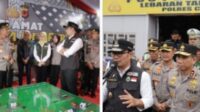 Kapolda Jabar Dampingi Gubernur Jabar Tinjau Pos Pelayanan Di Gate Tol Padalarang