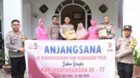 Dalam Rangkaian Hari Bhayangkara ke-77, Polres Pasangkayu Anjangsana ke kediaman Purnawirawan Polri dan Warakawuri