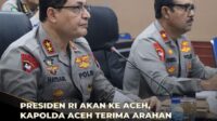 Kapolda Aceh serta Wakapolda Aceh, Gelar Vicon dengan Sesko Menkopolhukam Persiapan Sambut Kedatangan Presiden RI ke Aceh.