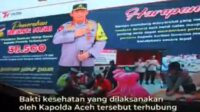 Kapolda Aceh Irjen Pol Drs, Ahmad Haydar SH.,MH., Laksanakan Bakti Kesehatan di Hari Bhayangkara bersama Kapolri Listyo Sigit Via Virtual di Gedung Presisi Polda Aceh