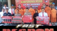 Dalam Waktu Satu Bulan Polres Sumedang Berhasil Amankan 8 Orang Penjual Narkoba