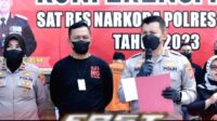 Sat Narkoba Polres Subang ungkap Kasus Tindak Pidana Peredaran Sediaan Farmasi Tanpa Izin.