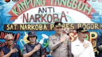 Meminimalisir Peredaran Narkotika, Polres Bogor Lauching Dan Resmikan Kampung Tangguh Bebas Narkoba