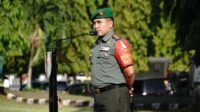 Danrem 071/Wijayakusuma pimpin Apel gelar pasukan Pam VVIP di lapangan alun-alun Kajen Kab. Pekalongan.