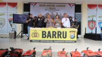 Kapolres Barru sampaikan Situasi Kamtibmas Kab. Barru Sepanjang tahun 2023 melalui Rilis akhir tahun di Polres Barru