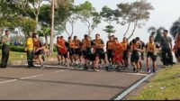 Lari 3200 Meter Puluhan Prajurit Kodim 0509 Kabupaten Bekasi Mengikuti Uji UKP Periodik 2024