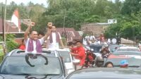 “Ribuan Pendukung Sambut Meriah Agus-Win di Perbatasan Luwu-Wajo, Semangat Baru Menuju Pilkada Luwu”