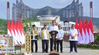Presiden Joko Widodo Resmikan Plaza Seremoni Sumbu Kebangsaan IKN,di Kawasan Ibu Kota Nusantara, Provinsi Kalimantan Timur