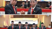 Usai Pengambilan Sumpah, Kabag Umum Sekretariat DPRD Barru Membacakan SK Penunjukan Pimpinan DPRD Sementara