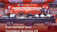 Dittipidnarkoba Bareskrim Polri Sita Aset Milik Terpidana Narkoba HS sebesar Rp221 Miliar atas Dugaan Kasus Tindak Pidana Pencucian Uang (TPPU).
