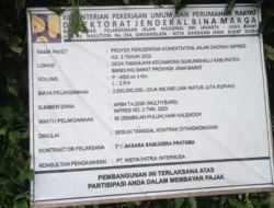 Perencanaan Peningkatan Perbaikan Jalan Desa Tamanjaya, Kec. Gunung Halu, Tahap ke-2 akan Segera Dilaksanakan