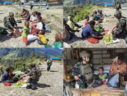 Yonif 400/Banteng Raiders Borong Hasil Tani Warga di Distrik Dal, Kabupaten Nduga