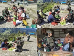 Yonif 400/Banteng Raiders Borong Hasil Tani Warga di Distrik Dal, Kabupaten Nduga