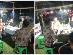 Camat Sarudu Arifuddin bersama Kades Sarudu Jekki Sambangi Owner Pasar Malam Jamal Hengky Bahas Terkait UMKM