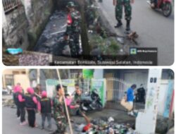 Koramil 04 Bontoala Gelar Karya Bakti: Bersihkan Selokan Demi Lingkungan Sehat