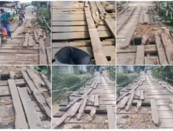 Dimanakah Pemerintah Daerah Disaat Jembatan Penghubung antar Dua Kecamatan ini Rusak Parah dan Membutuhkan Bantuan Segera!!