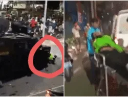 Demo Berakhir Ricuh dan Memanas, Mako Brimob Diserbu Driver Ojol Rekannya Tertabrak Mobil Rantis