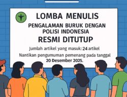Lomba Menulis PPWI Bertema Pengalaman Buruk dengan Polisi Indonesia Resmi Ditutup